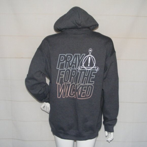 PANIC AT THE DISCO Hoodie Sweatshirt, L, Pray for the Wicked, Gray - Picture 5 of 11